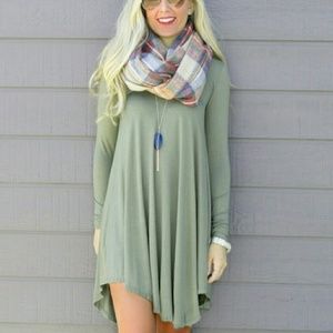 Pale Olive Green boho dress