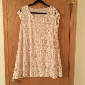 Lace shift dress