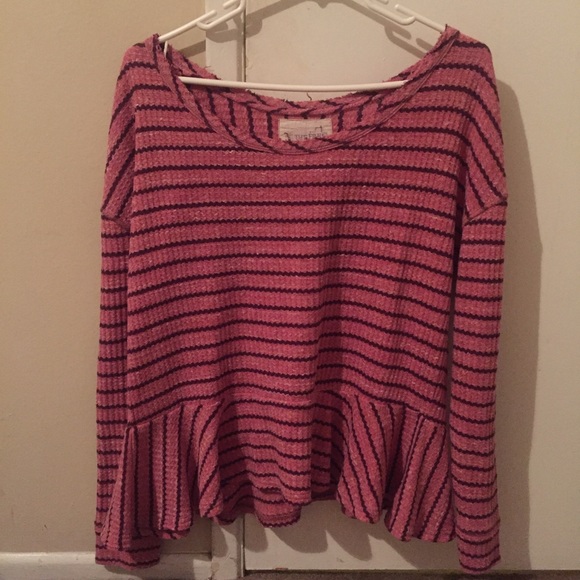 Free people striped ruffle thermal