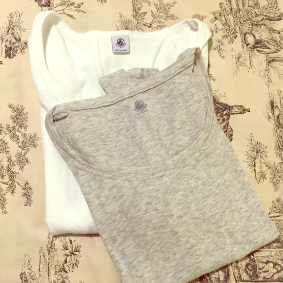 2 Petit Bateau long sleeve tees 100% Cotton 🇫🇷XS