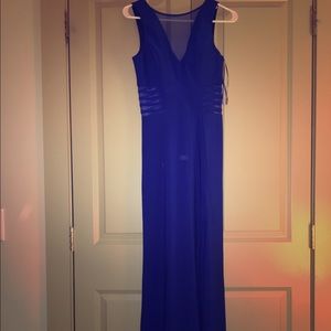electric blue formal dress