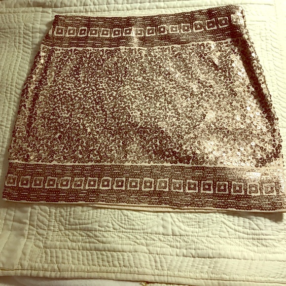 Express sequin mini skirt