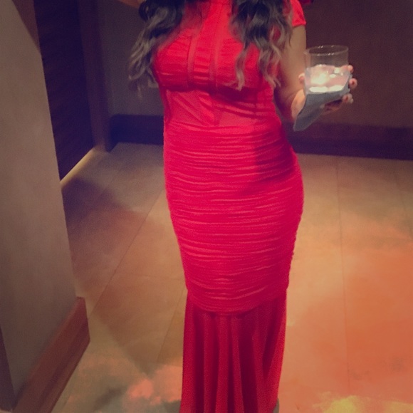 Red formal dress