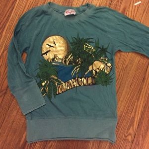 Long sleeve printed top