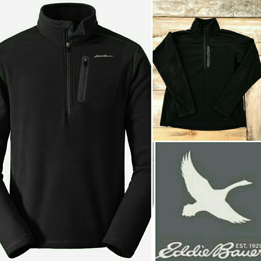 EDDIE BAUER 1/2 Zip Fleece Pullover sz L - Picture 1 of 5