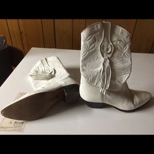 White cowboy boots