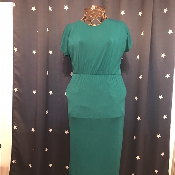 Flirty Pink emerald maternity maxi dress