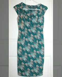 White House Black Market Chevron Pattern Dress