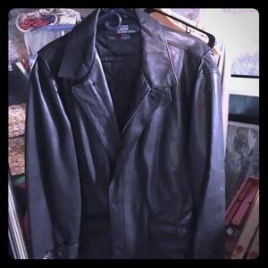 Vintage Polo black men's leather coat