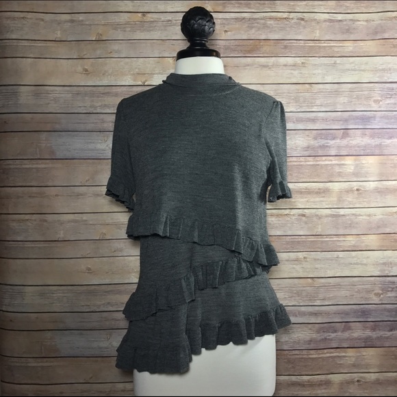 Anthropologie Tops - CCO 🎉 Anthropologie {MOTH} Gray Ruffle Top