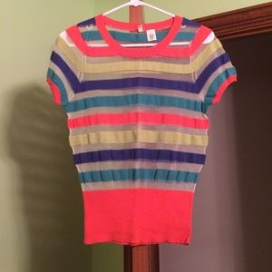 Anthropologie -- Moth see-thru striped sweater, M