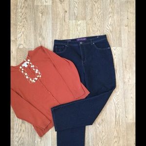 Gloria Vanderbilt Amanda Dark Denim Jeans