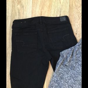 American Eagle Black Jeans Kick Boot Stretch