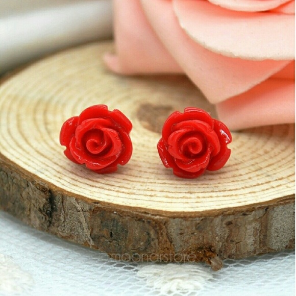 ☘Sale B1G1 Free• Rose Stud Earrings - Picture 2 of 2