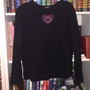 Valentine's Special Black Long Sleeve Heart Shirt