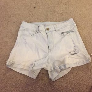 Jean shorts. Hi-rise