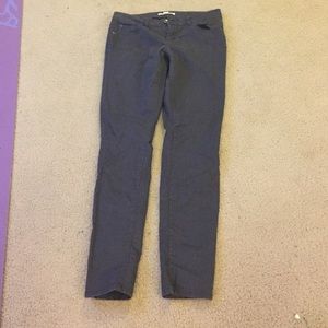 Gray denim skinny jeans