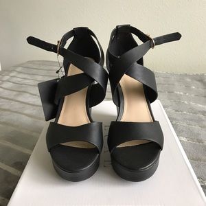 F21 Black Wedges