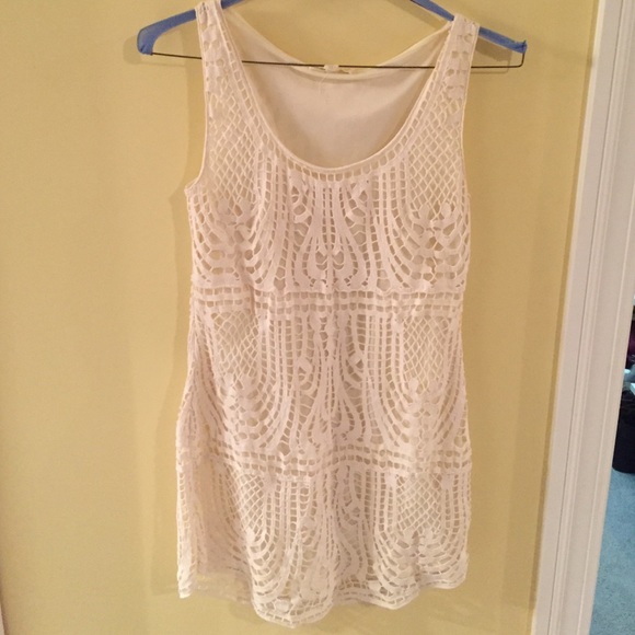 Cream crotchet dress
