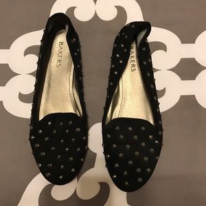 Baker's black studded loafers - Size 8.5