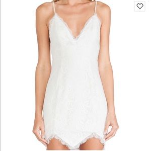 NBD white lace dress size xs