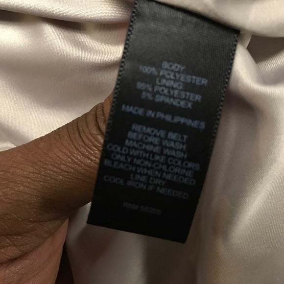 Express strapless floral tan neutral color dress - Picture 4 of 4