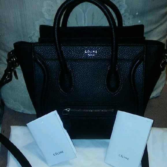 Celine Nano pebbled leather