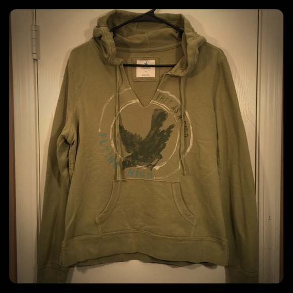 Aerie olive green hoodie