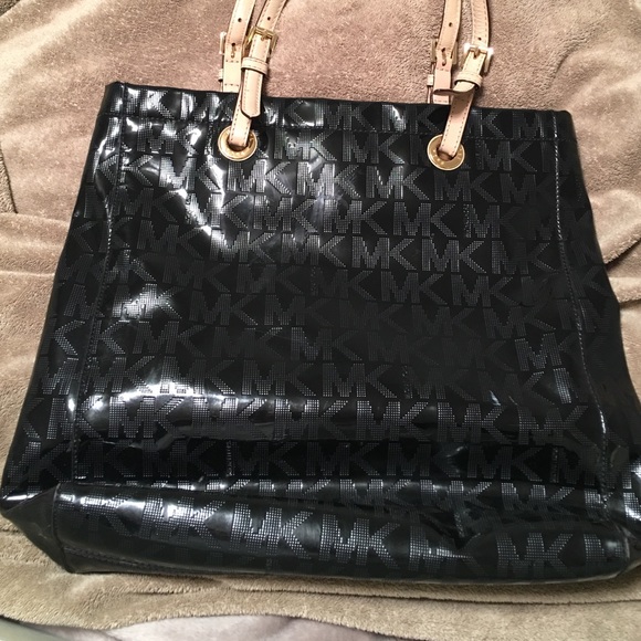 Michael kohrs patent leather tote