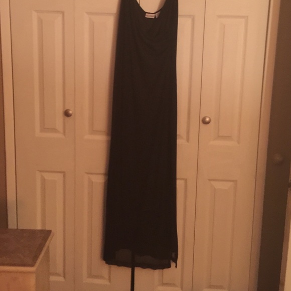 Black T strap dress