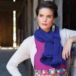 Noonday Electric Ruffle Blue Scarf