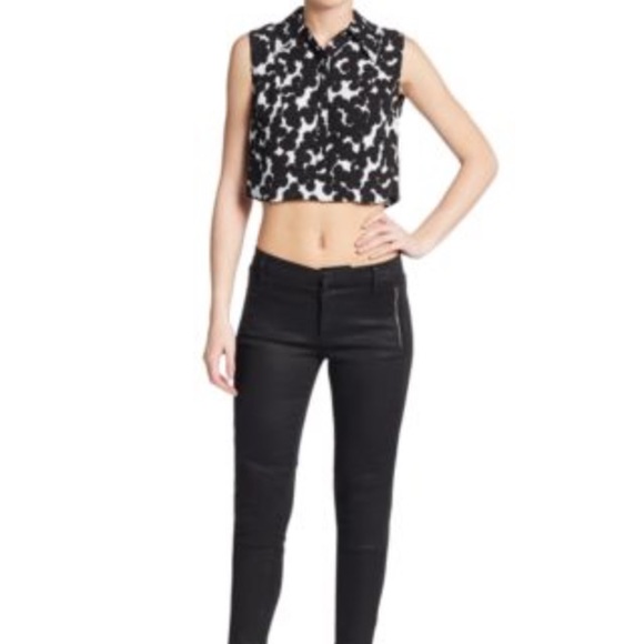 A.L.C. Betti Silk Cropped Blouse - Picture 3 of 8