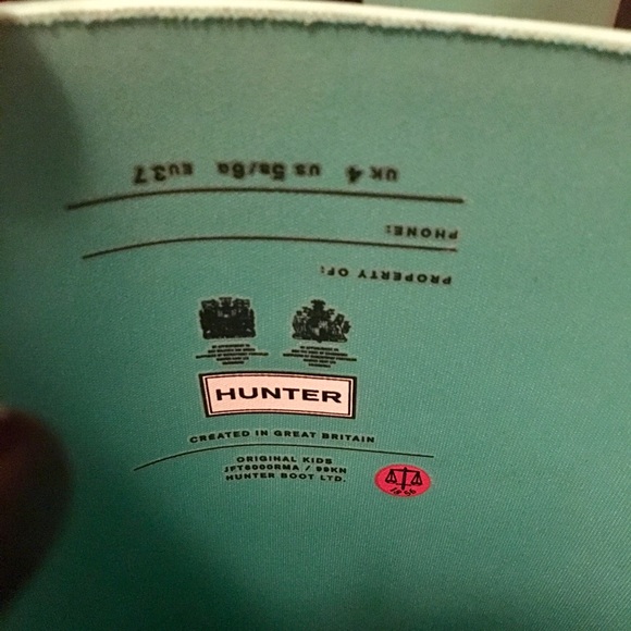 ❌SOLD❌Tiffany blue kids hunter boots - Picture 3 of 4