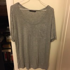 Brandy Melville Long Grey Tee
