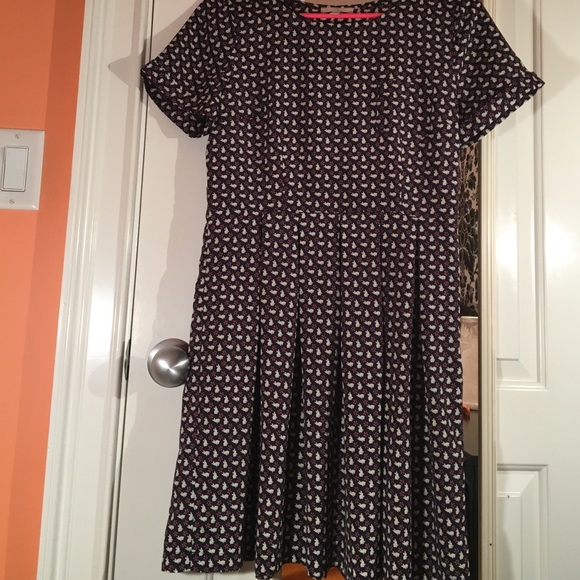 Adorable floral and bunny rabbit print mini dress