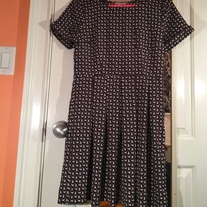 Adorable floral and bunny rabbit print mini dress