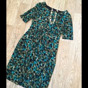 Connected Apparel Womens Side Ruched Dress Size 14