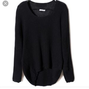 RD Style Black Hi Lo Sweater