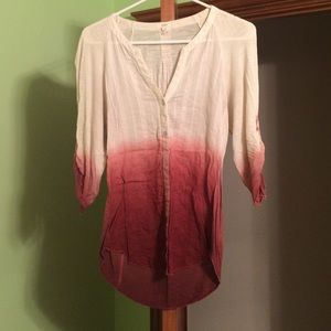 Anthropologie -- Tiny Brand dip-dyed button-up, S
