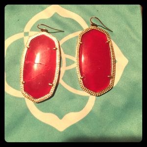 Red Kendra Scott Danielle earrings