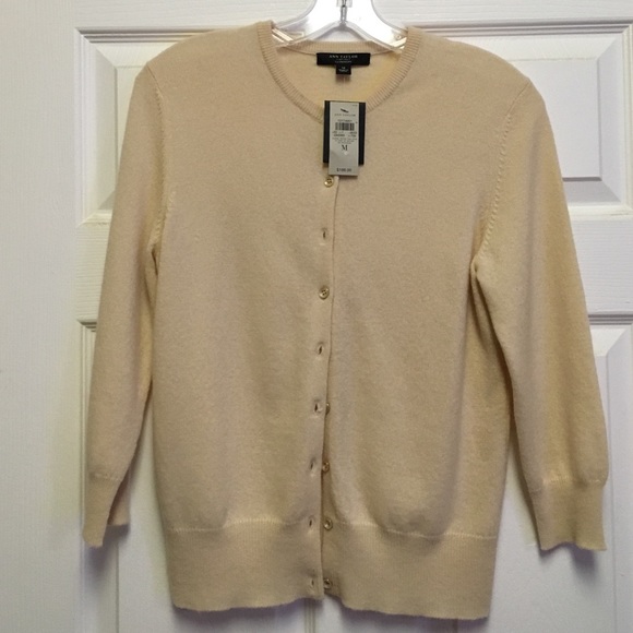100% cashmere sweater ,cream,Medium,