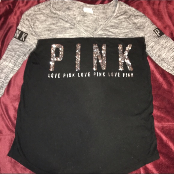 Black and gray PINK shirt
