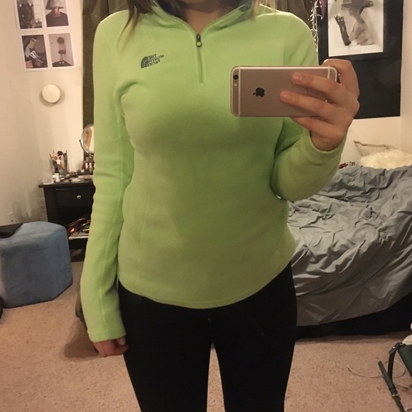 Light Green NorthFace pullover