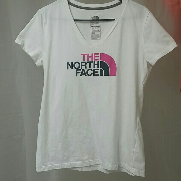 Women's north face white tshirt