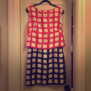 Milly navy and red dress