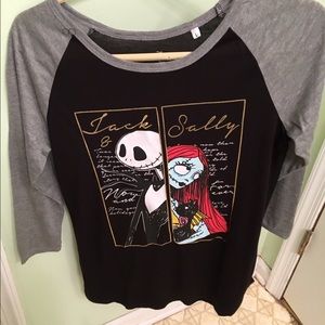 Nightmare before Christmas baseball tee. Size L.