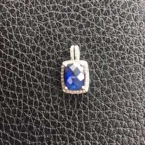 Sterling silver sapphire pendent