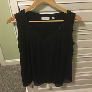 Sparkle-trim dressy tank