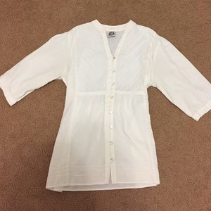 White cotton Guatemalan shirt