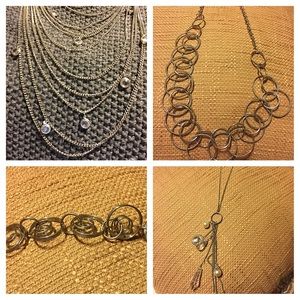 Silver bundle 3 necklaces and 1 bracelet